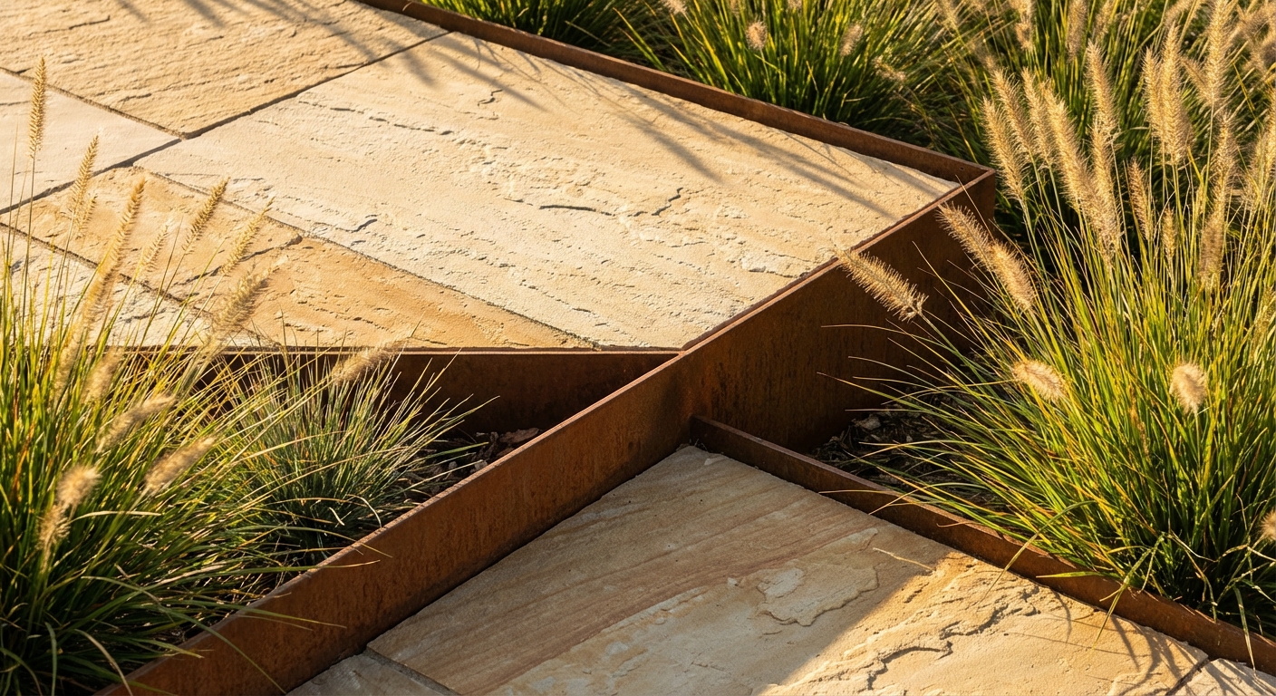 Premium vakmanschap — detail van exclusieve tuinmaterialen